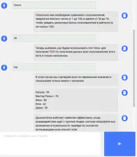 Бот показывает ТОП-5